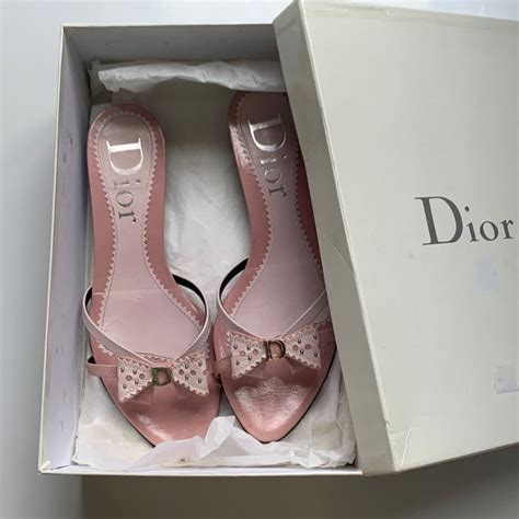 christian dior shoes pink|pink dior kitten heels.